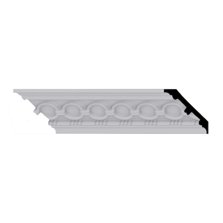 Ekena Millwork 3 1/8"H x 3 1/8"P x 4 1/4"F x 94 1/2"L, (1 7/8" Repeat) Foster Coin & Bead Crown Moulding MLD03X03X04FO
